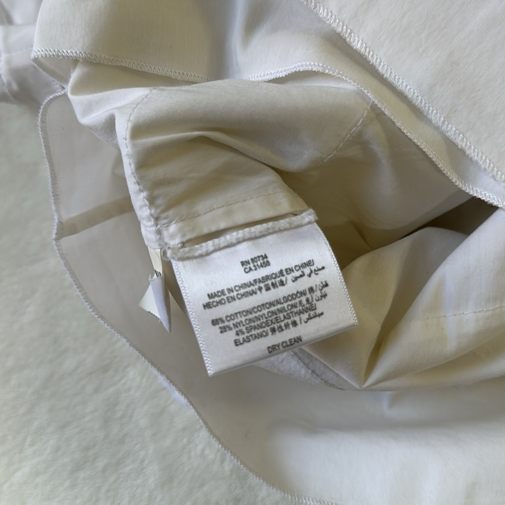 BCBGMAXAZRIA Womens White Ruffle Sleeveless Dress in White Size Small - Picture 9 of 9